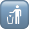 Litter in Bin Sign emoji on Apple